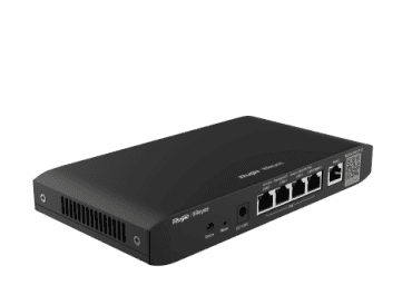 Ruijie Reyee RG-EG105G-PV2, 5-Port Gigabit Cloud Managed 4 PoE/POE+ Ports Router left side