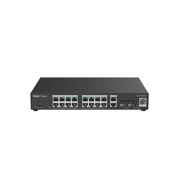 RG-ES220GS-P, 20-Port Gigabit, 16 PoE+ Ports, 2 SFP Ports, Smart Cloud Managed PoE Switch