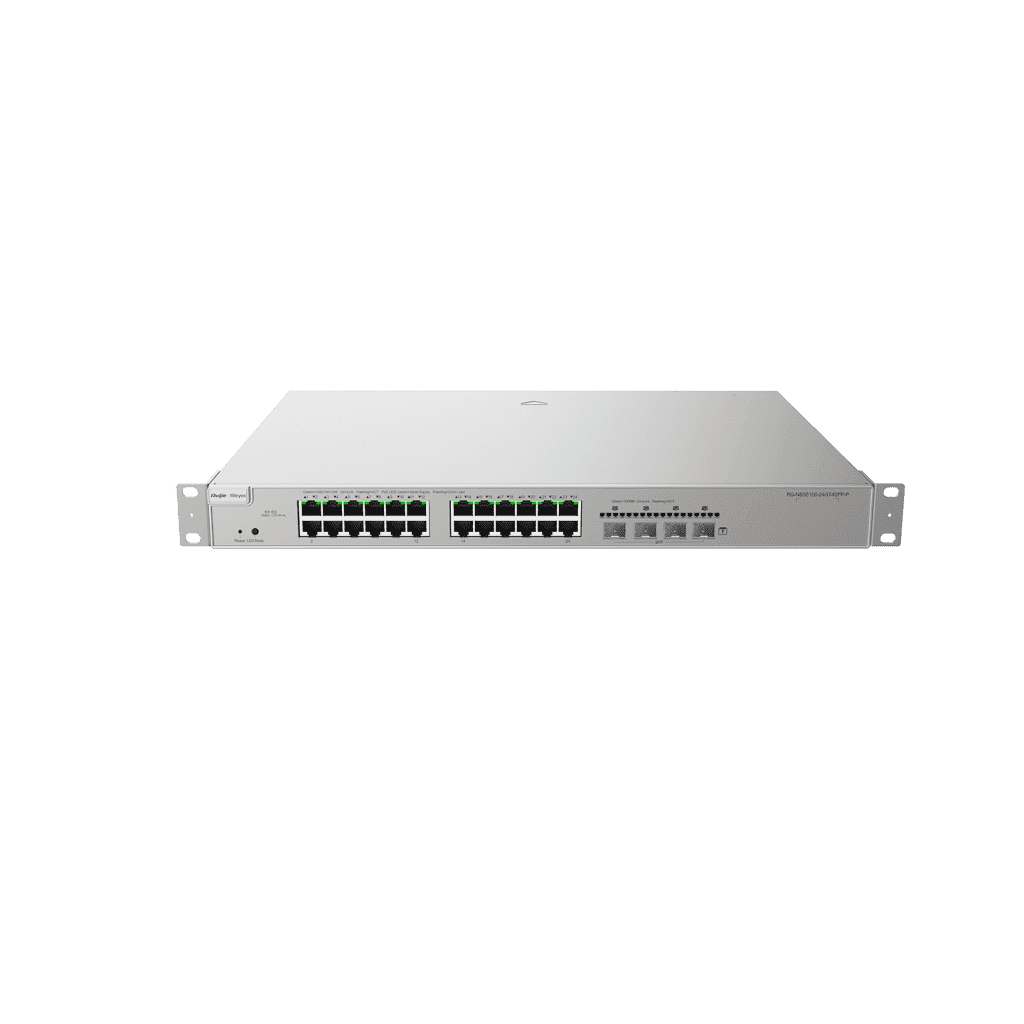 RG-NBS5200-24GT4XS-P, 24-port Gigabit Layer 3 PoE Switch, 4 SFP+ Uplink