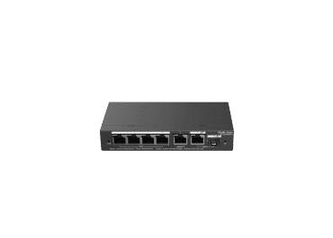 RG-ES206GS-P, 6-Port Gigabit Smart Cloud Managed PoE Switch top view